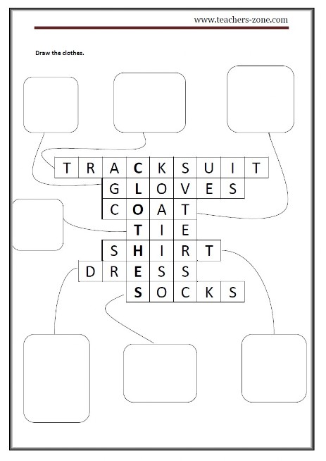 FREE CLOTHES WORKSHEETS Teacher s Zone