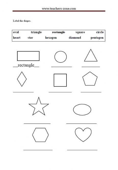 FREE SHAPES WORKSHEETS - Teacher's Zone